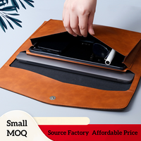 Sacoche pour ordinateur portable de 14 pouces, enveloppe étanche en cuir PU, housse mince pour ordinateur, housse pour tablette portable