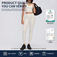 Ensemble de yoga prêt à la vente, vêtements de sport performants effet seconde peau pour la course, avec manchon de soutien amincissant, direct usine OEM