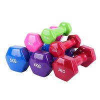 Coloré personnalisé couleur fonte musculation anti-roulis nouveau Style haltères hexagonaux haltères en caoutchouc