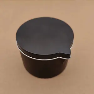 Popular Matte Black Color Spout Candle Storage Metal Tins with Lids