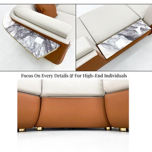 Villa Italian Design Luxury Top Quality Sectional Italian Style Modern Italian Leather DV-BRAVERY-01-LONGHIS Italian Leather Sof - Product Image 3