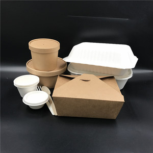 <span class=keywords><strong>2025</strong></span> xu hướng mới 1200ml sinh thái thân thiện phân hủy sinh học Kraft bao bì hộp lấy đi giấy dùng một lần thực phẩm <span class=keywords><strong>container</strong></span> với nắp - Product Image 3