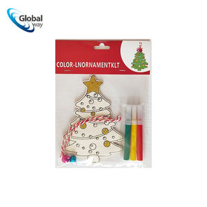 Petite planche à <span class=keywords><strong>dessin</strong></span> <span class=keywords><strong>en</strong></span> bois colorée <span class=keywords><strong>de</strong></span> <span class=keywords><strong>dessin</strong></span> animé <span class=keywords><strong>de</strong></span> bricolage <span class=keywords><strong>de</strong></span> Noël, outil <span class=keywords><strong>de</strong></span> graffiti créatif pour le plaisir festif - Product Image 4