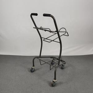 Supermarket Style Shopping Trolley with 2 <b>Plastic</b> <b>Baskets</b>, Retail Grocery Cart, Commercial Store Shopping <b>Basket</b> Cart - Product Image 2