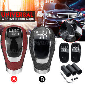 Poignée de levier de vitesse universelle en cuir PU 5/6 vitesses pour voiture manuelle - Product Image 1