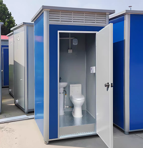 Toilettes portables de luxe en panneaux sandwich, toilettes préfabriquées mobiles <span class=keywords><strong>avec</strong></span> lavabo pour chantier, événement extérieur, camping - Product Image 4