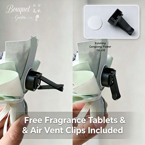 Boîte cadeau de bouquet de roses séchées faites à la main - Cadeau idéal pour un anniversaire ou la Saint-Valentin pour petite amie/ami - Décoration pour grille d'aération de <span class=keywords><strong>voiture</strong></span> - Product Image 4
