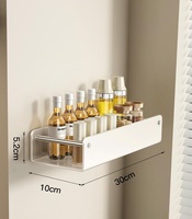 Étagère de cuisine murale multifonctionnelle rectangulaire blanche, résistante à la rouille, moderne, en acier inoxydable, pour le rangement des épices, des boîtes de conserve et des bouteilles
