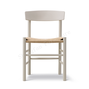 Canada Design ergonomique Caoutchouc Bois Couleur blanche Salle à manger Borge Mogensen Chaises de salle à manger Accoudoir Salle à manger Fauteuil en bois - Product Image 3