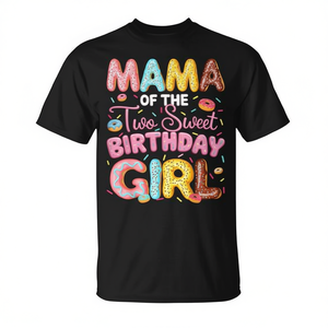 Camiseta para el segundo cumpleaños de Mama Of The Two Sweet Birthday Girl Donut - Product Image 2