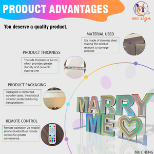 ตัวอักษรไฟ LED ขนาดใหญ่ 3 ฟุต 4 ฟุต 5 ฟุต แบบกันน้ำ สำหรับงานแต่งงาน ตกแต่งงานปาร์ตี้กลางแจ้ง รุ่นใหม่ล่าสุด - Product Image 6