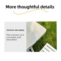 Table pliante en alliage d'aluminium avec 4 chaises, ensemble robuste et portable pour le camping, le pique-nique et les activités de plein air, table et chaises intégrées