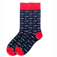 Chaussettes en coton pour homme, de haute qualité, tissées en jacquard, avec un design personnalisé, logo propre