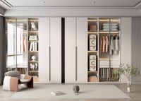 Balom Meubles de chambre à coucher modernes UV Armoire en bois brillant Placard Panneau d'armoire Combinaison gratuite Vestiaire Commode Porte en MDF