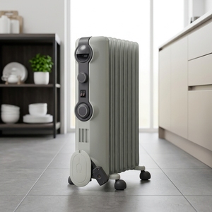 Radiateur à bain de huile De'Longhi Pet 10 Tatami Mats, chauffage sans vent, électrique, portable, sur pied, blanc x gris foncé RHJ11G0812-DG, garantie 3 ans - Product Image 4