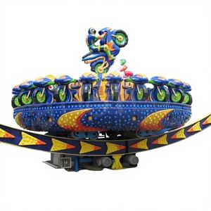 Manège UFO Volant Rotatif à 360 Degrés, Attraction de Fête Foraine pour Enfants et Adultes, en Acier, Fibre de Verre et Gonflable, pour l'Extérieur - Product Image 1