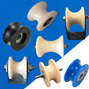 U-rãnh theo dõi Bánh xe nhựa mang ròng rọc được kéo bởi ròng rọc trượt con lăn bánh xe tròn ống theo dõi ròng rọc - Product Image 2