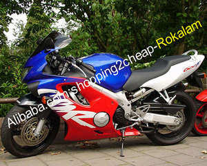 Kit de carénage pour pièces Honda CBR600 F4 1999 2000 <span class=keywords><strong>CBR</strong></span> <span class=keywords><strong>600</strong></span> 600F4 CBR600F4 <span class=keywords><strong>99</strong></span> 00 Blanc Rouge Bleu Carénages de moto - Product Image 1