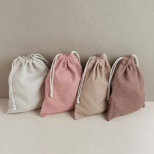 Top Quality Eco Friendly Plain Blank Custom Logo <b>Pouch</b> Gift Reusable String <b>Drawstring</b> Bag Organic Cotton Canvas Dust Bags - Product Image 2