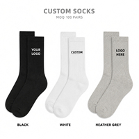 Chaussettes pour hommes personnalisées de haute qualité, chaussettes en coton unisexes avec logo personnalisé, chaussettes de mode streetwear avec votre propre design personnalisé