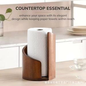 Wooden <b>Tissue</b> Holder For Home Toilet <b>Paper</b> Storage Organizer Living Room Bedroom Desktop Decor Kitchen Storage Rack - Product Image 3