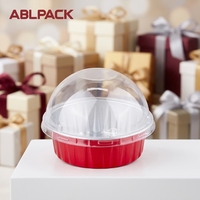 Contenants jetables en aluminium PET pour crème brûlée et cupcakes, 100 ml/3,3 oz, écologiques
