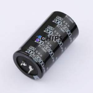 Condensador Electrolítico de Aluminio ESMM201VSN332MA63U de Montaje a Presión (THT), D35xL65mm 3300uF 20% 200V 10mm - Product Image 1