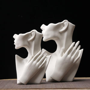 Élégance grecque tête statue sculpture artiste décoration de la maison <span class=keywords><strong>visage</strong></span> humain <span class=keywords><strong>vase</strong></span> - Product Image 4