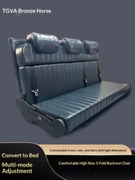 Siège triple pliable de type chariot pour camping-cars OLIVER ; banquette arrière réglable transformable en lit