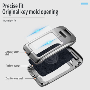 Fashion Leather Keychains <strong>Accessories</strong> Zinc Alloy Car Key Cover Hot Selling Smart Key <strong>case</strong> for <strong>Volvo</strong> XC40 XC60 S90 XC90 - Product Image 4