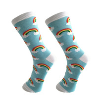 Chaussettes personnalisées en gros, motif animal, logo, haute qualité, mode, colorées, amusantes, chaussettes en coton pour hommes