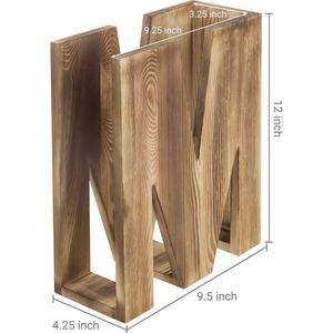 Solid Wood M-shaped Desktop <b>File</b> Folder Rack Living Room Suitable Magazine <b>File</b> Rack <b>Storage</b> Box and Wood Desk <b>File</b> Organizer - Product Image 5