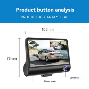 Nhà Máy Bán buôn HD Car DVR xách tay ống kính kép lái xe ghi âm với đảo ngược hình ảnh 1080P Độ Phân giải cho Audi mini xe - Product Image 2