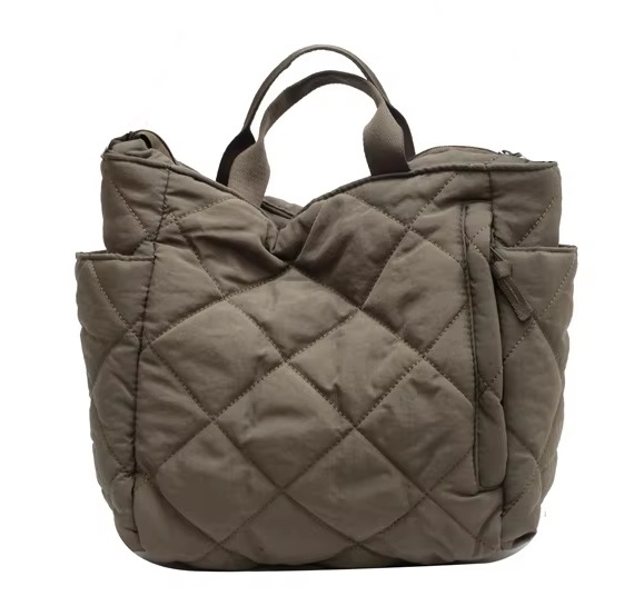 Black Office Lady Big Capacity Down Puff Cute Women's Bag