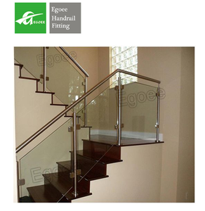 Barandilla Moderna de Acero Inoxidable SS304 con Diseño de Rejilla de Vidrio para Escaleras y Terrazas, Certificación ISO-9001, <span class=keywords><strong>Precio</strong></span> Competitivo por Metro - Product Image 4