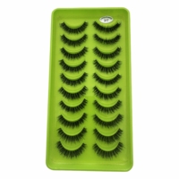 Paquet de 10 paires de faux cils bouclés vaporeux 8mm D Curl Strip en vente de gros