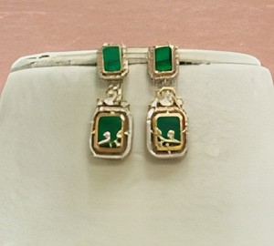 Ensemble collier et boucles d'oreilles tendance en laiton plaqué or de qualité supérieure, orné de pierres Polki Kundan et de moissanite, idéal pour les fiançailles, les fêtes et les mariages - Product Image 2