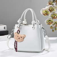 Sac à main décontracté pour femme en cuir PU imperméable style vintage avec fermeture éclair et deux sangles – Sac à bandoulière/déportable amovible pour usage quotidien