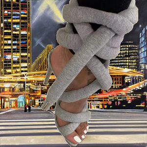 Sandales à talons aiguilles longs en gelée pour femme, tendance mode estivale, à enfiler, personnalisables - Product Image 2