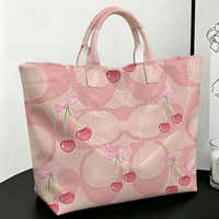 Sac fourre-tout en PVC C-Coach-s Cherries, sac transparent imperméable, sac de plage, pochette, sac à main avec nœud, sac de rangement