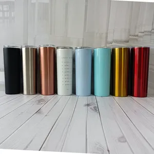 Double Wall Stainless Steel 16oz 20 Oz Coffee Tumbler Sublimation Straight Blank Sublimation Tumbler Straight
