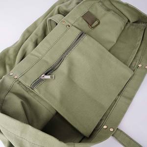 Sac fourre-tout en toile avec 2 poches avant, pochette pour ordinateur portable, fermeture éclair, poignée d'épaule - Écologique, résistant, usage quotidien - Product Image 5