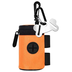 Wholesale Zipper Oxford Fabric Pet Waste Bag Dispenser for Leash Low MOQ Dog Poop Bag Holder with Clip Buckle