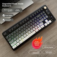 Clavier sans fil G85 triple mode pour PS2, rechargeable, 85 touches, rétroéclairage RGB, portable, pour bureau, jeux et e-sport