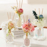 Diffuseurs de parfum décoratifs floraux en verre Longfine pour propriétaires de boutiques, marque privée, conformes REACH