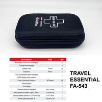 Trousse de premiers secours de voyage durable 42 pièces en tissu Ripstop, kit de traitement d'urgence portable pour expéditions en zones isolées FA-543