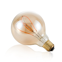 Boîtier en verre décoration en forme d'amour 2300k led G95 e27 4w ampoule à filament