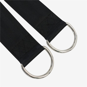 Sangle de hamac 150 cm en polyester noir, sangle de balançoire durable pour usage extérieur - Product Image 4