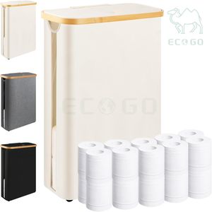 <span class=keywords><strong>Portarrollos</strong></span> de <span class=keywords><strong>papel</strong></span> tisú Caja contenedora Cesta grande de almacenamiento de <span class=keywords><strong>papel</strong></span> higiénico con tapa de Bambú - Product Image 1