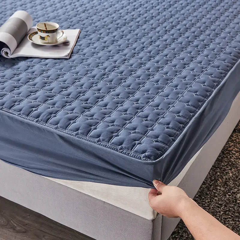 Protecteur de matelas pour bébé en coton avec Logo personnalisé, housse de lit entièrement matelassée pour enfants, drap de lit pour maman